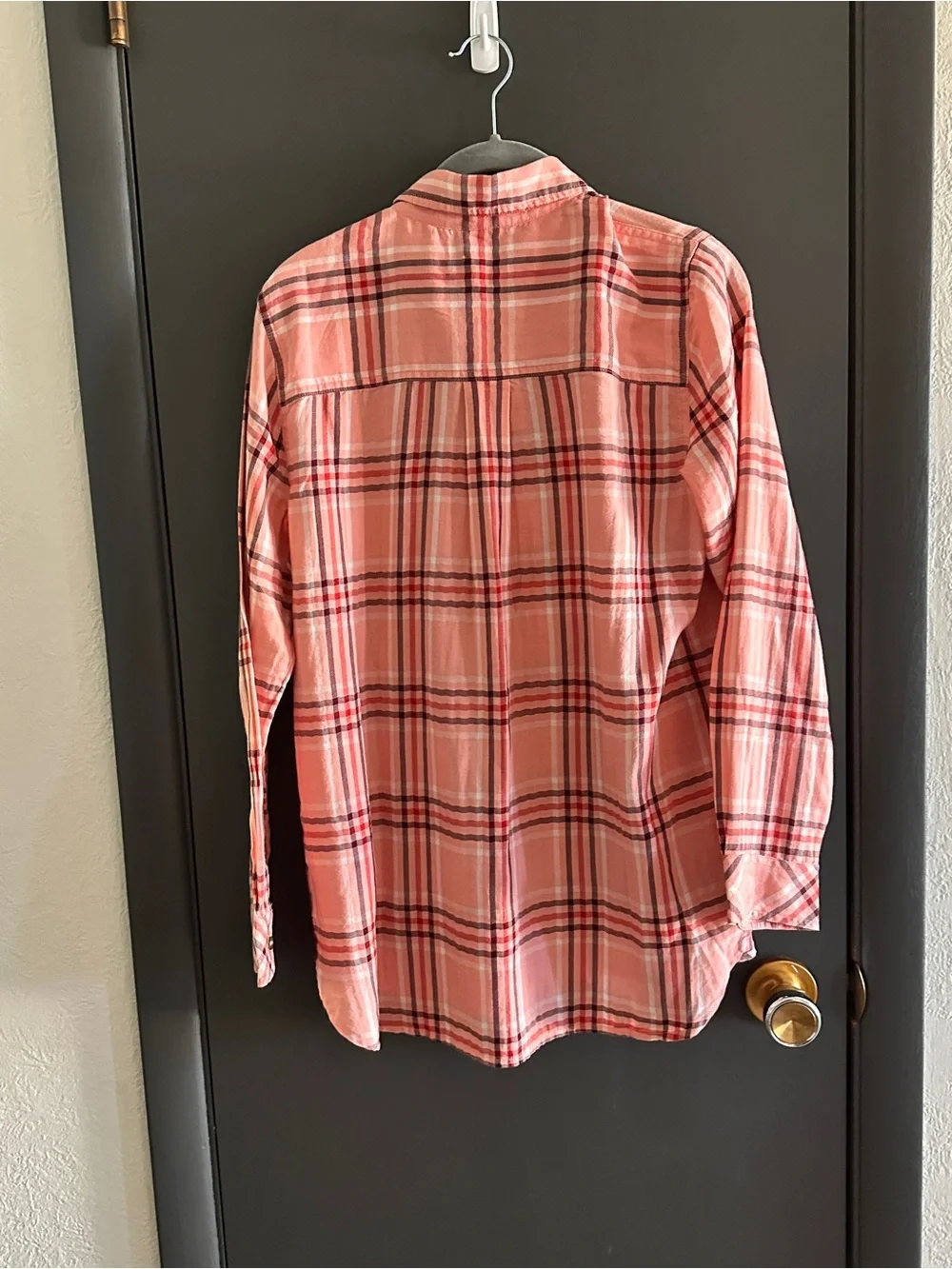 Madewell Classic Pink Plaid Button-Down Shirt Women’s Medium NWT